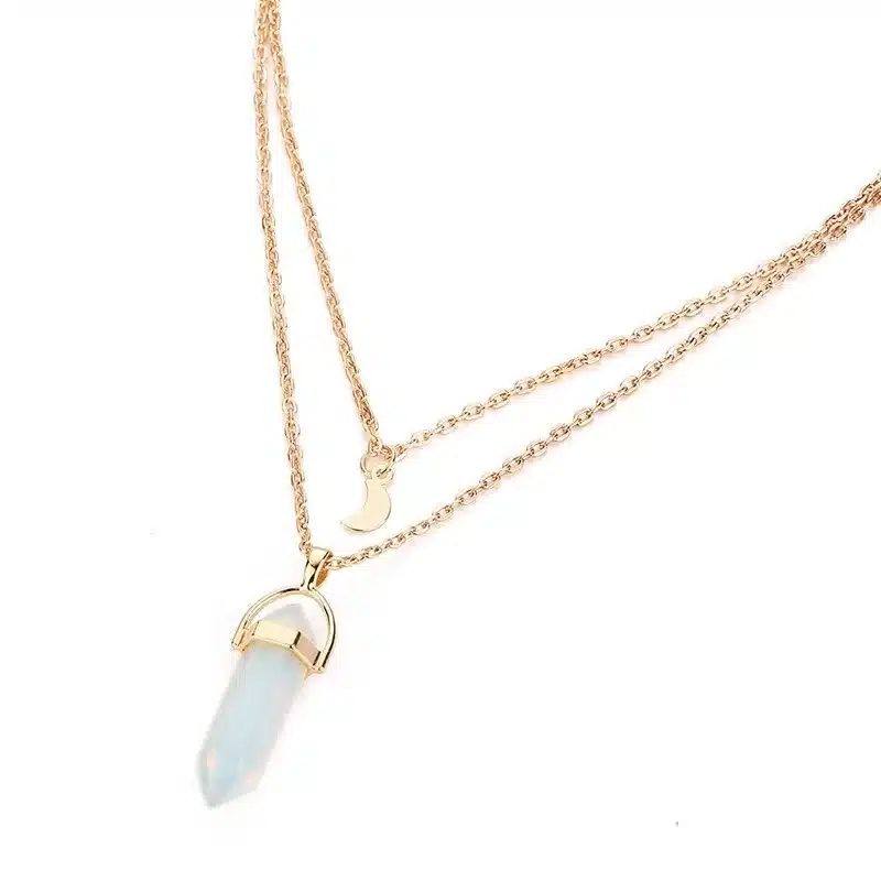 2017 Fashion unicorn Multi Color Natural Stone Quartz Pendants maxi Necklace For women New Lovers Gift brincos charms Jewelry 43