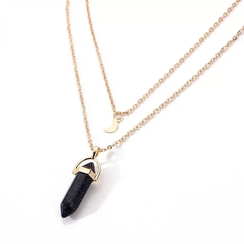 2017 Fashion unicorn Multi Color Natural Stone Quartz Pendants maxi Necklace For women New Lovers Gift brincos charms Jewelry 46