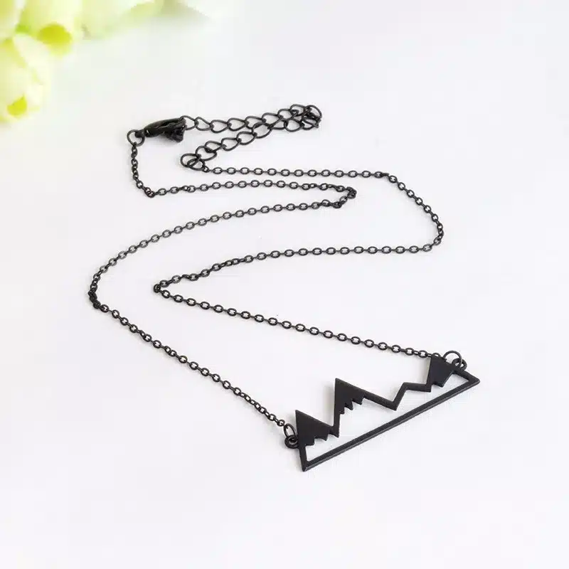 Gold/Silver Minimalist Mountain Top Pendant Snowy Mountain Necklace Hiking Outdoor Travel Jewelry Mountains Climbing Gifts 17
