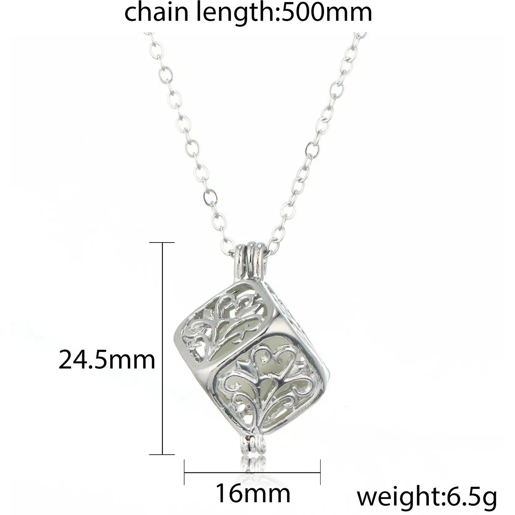 Tree Of Life Dark Luminous Necklaces Silver Color Chain Necklace Glowing in Dark Pendant Necklaces Collares Maxi Choker Jewelry 11