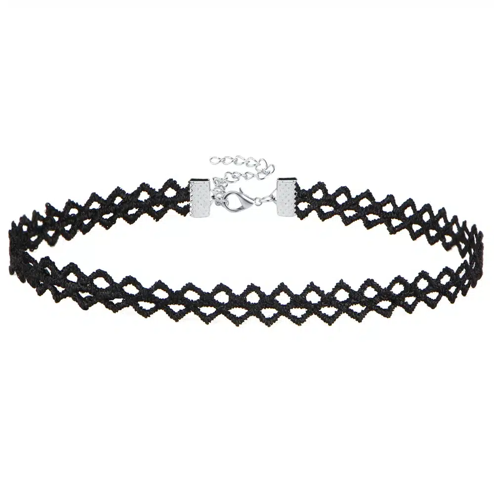 IF ME New Fashion 10pcs/set Black Gothic Choker Necklaces Set for Women Sexy Lace Flower Pu Leather Chokers Collar Jewelry Girl 36