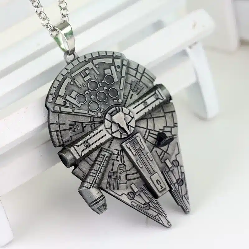 Movie Jewelry Star Wars Necklace Millennium Falcon Darth Vader Metal Pendant Necklace For Fans Souvenirs Men Women Film Lovers 16