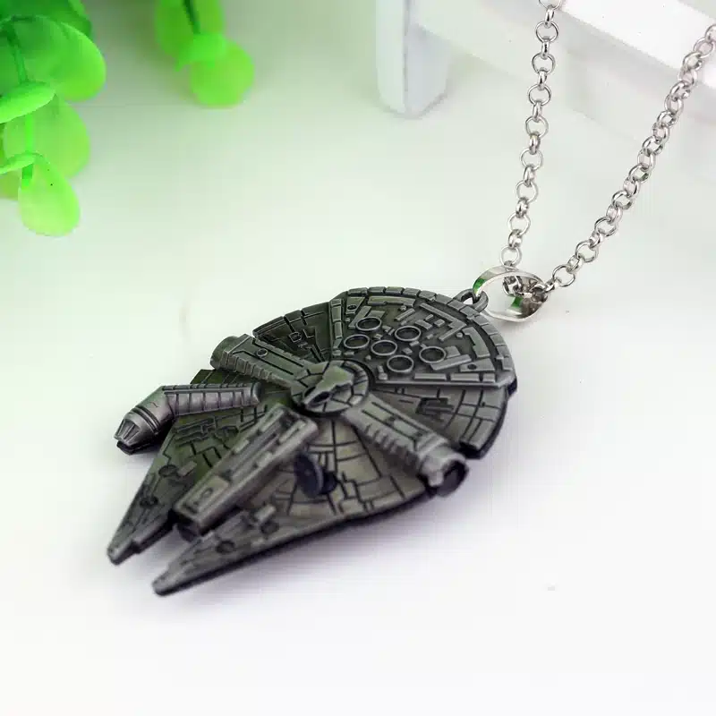 Movie Jewelry Star Wars Necklace Millennium Falcon Darth Vader Metal Pendant Necklace For Fans Souvenirs Men Women Film Lovers 21