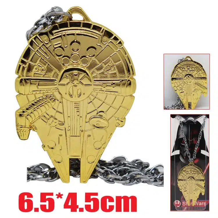 Movie Jewelry Star Wars Necklace Millennium Falcon Darth Vader Metal Pendant Necklace For Fans Souvenirs Men Women Film Lovers 26