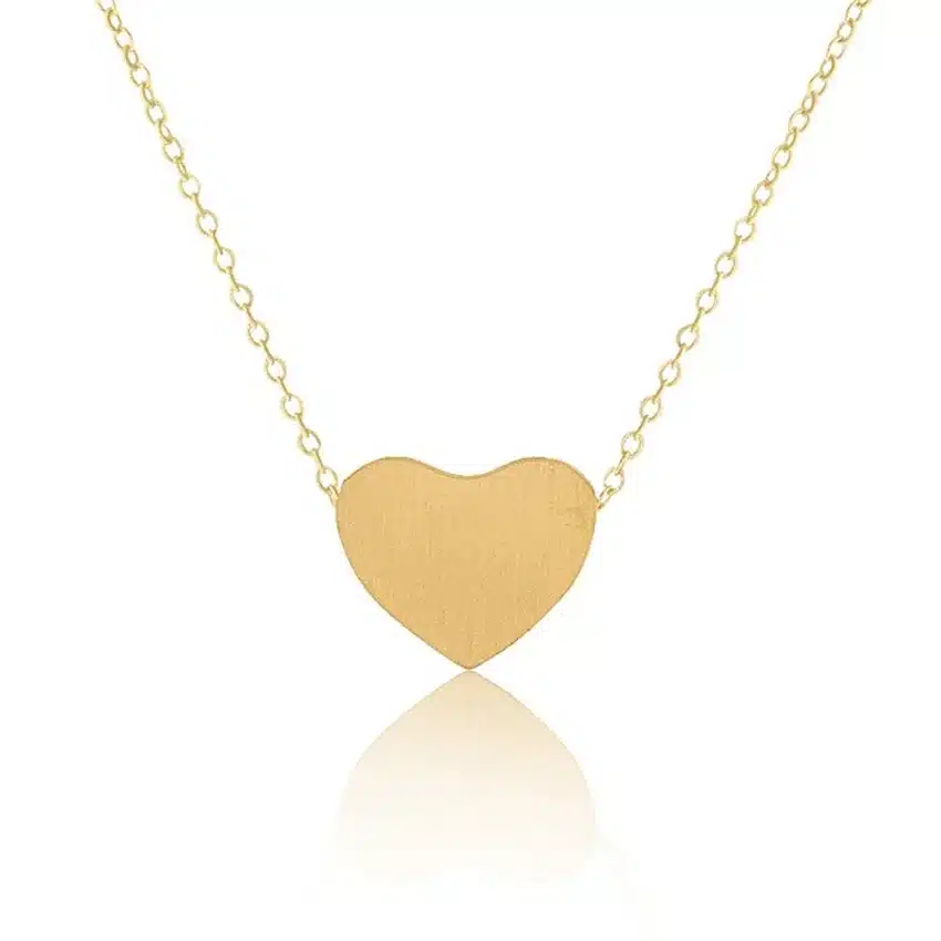 V Attract Women Jewelry Stainless Steel Chain Necklace Gold Color Dainty Tiny Heart Shaped Necklaces Pendants 37