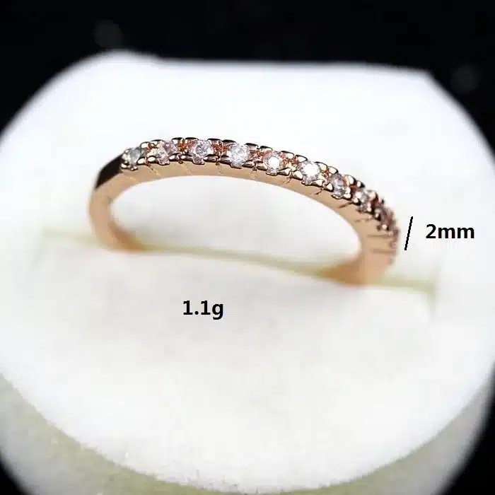 Women Wedding Rings Fianit Rose Gold Color Cubic Zirconia Engagement Ring Female Jewelry Anillos Gift Jewellery Uloveido J029 24