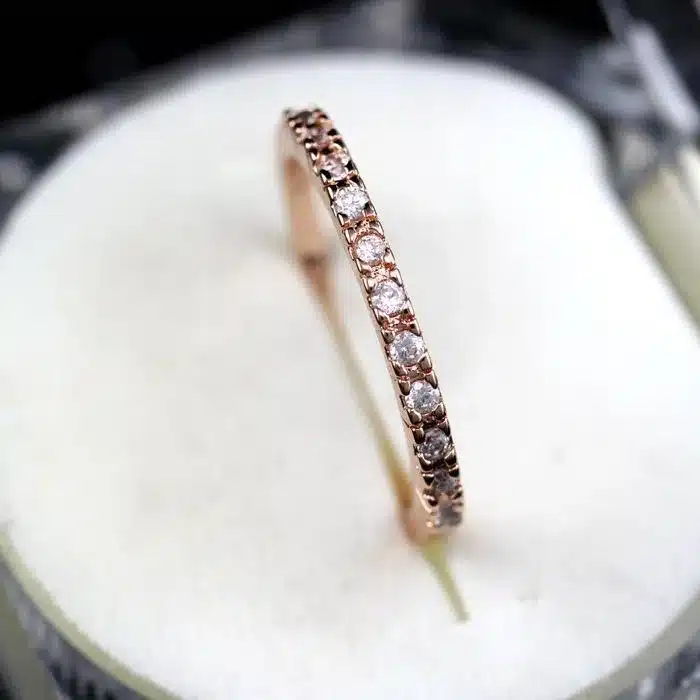 Women Wedding Rings Fianit Rose Gold Color Cubic Zirconia Engagement Ring Female Jewelry Anillos Gift Jewellery Uloveido J029 28