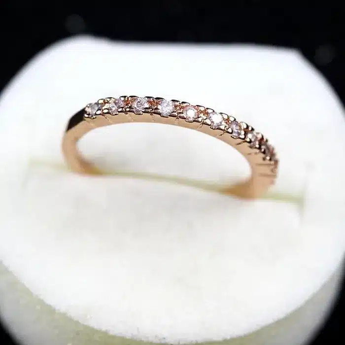 Women Wedding Rings Fianit Rose Gold Color Cubic Zirconia Engagement Ring Female Jewelry Anillos Gift Jewellery Uloveido J029 29