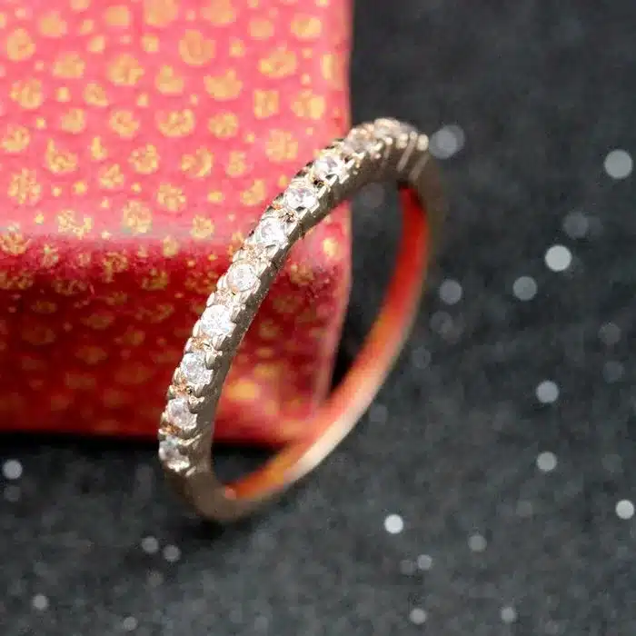 Women Wedding Rings Fianit Rose Gold Color Cubic Zirconia Engagement Ring Female Jewelry Anillos Gift Jewellery Uloveido J029 31