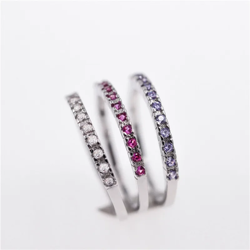 Women Wedding Rings Fianit Rose Gold Color Cubic Zirconia Engagement Ring Female Jewelry Anillos Gift Jewellery Uloveido J029 34