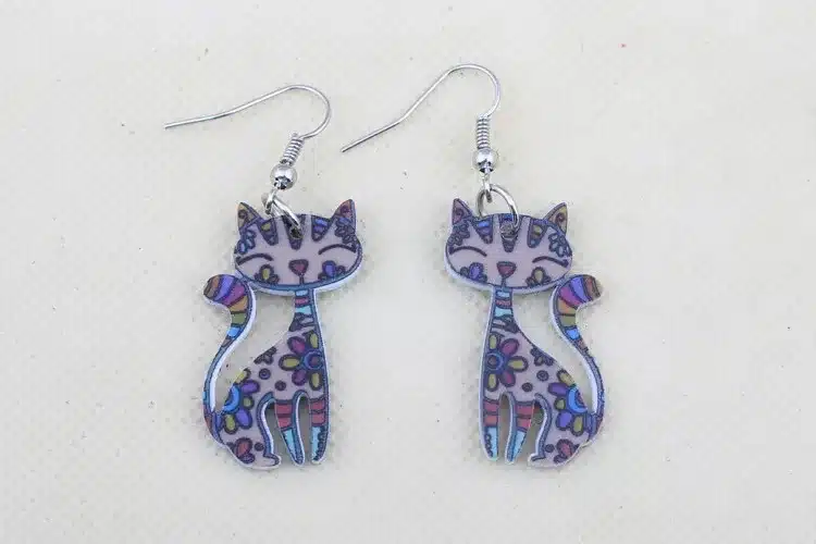 Bonsny Drop Cat Earrings Dangle Long Acrylic Pattern Earring Fashion Jewelry For Women 2016 New Arrive Accessories 14
