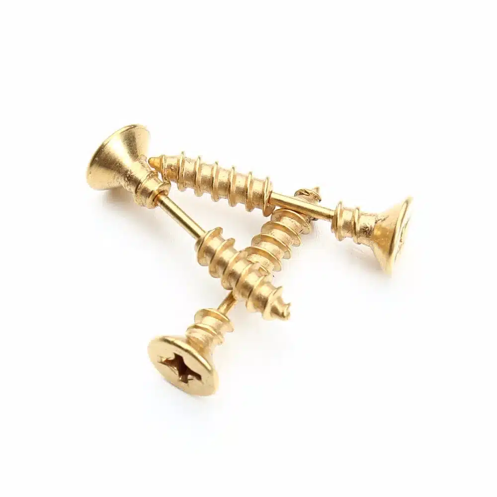 1Pair Punk Fashion Gold Black Color Stainless Nail Screw Stud Earring for Women & Men Helix Ear Piercings Fashion Jewelry F3903 18
