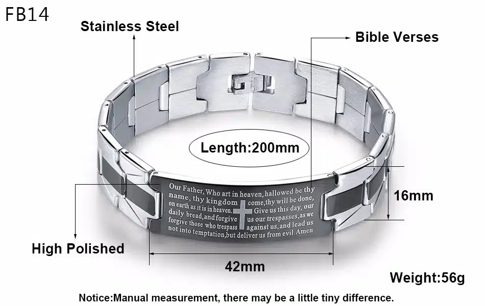 KISS MANDY 2017 Men's Bracelets Trendy Jesus Christian Cross Sign Bangles Fashion Jewelry FB14 14