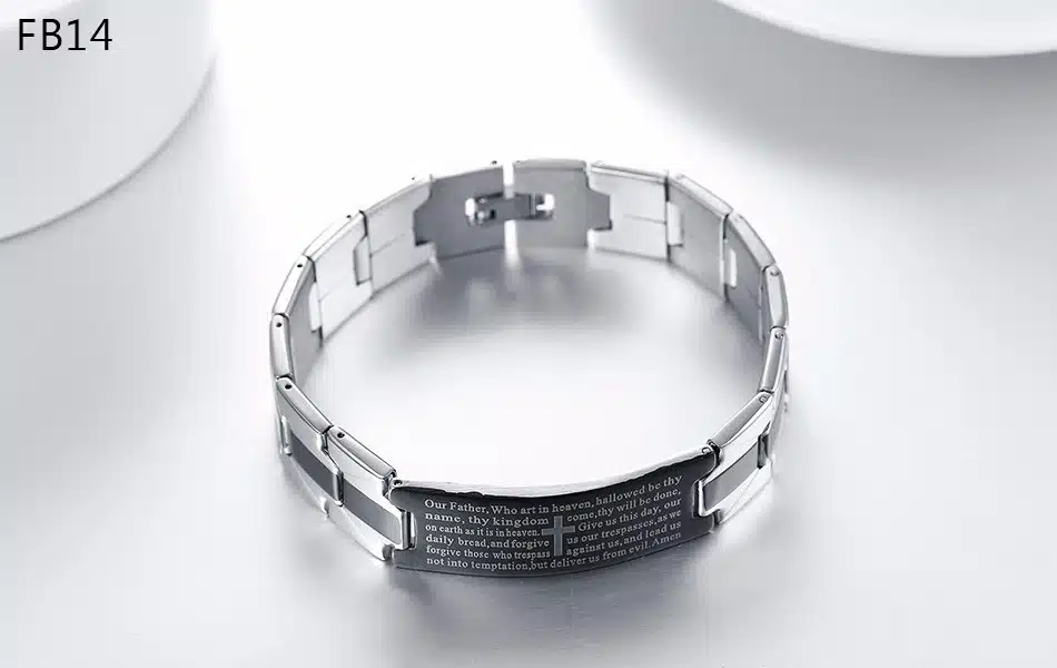 KISS MANDY 2017 Men's Bracelets Trendy Jesus Christian Cross Sign Bangles Fashion Jewelry FB14 16