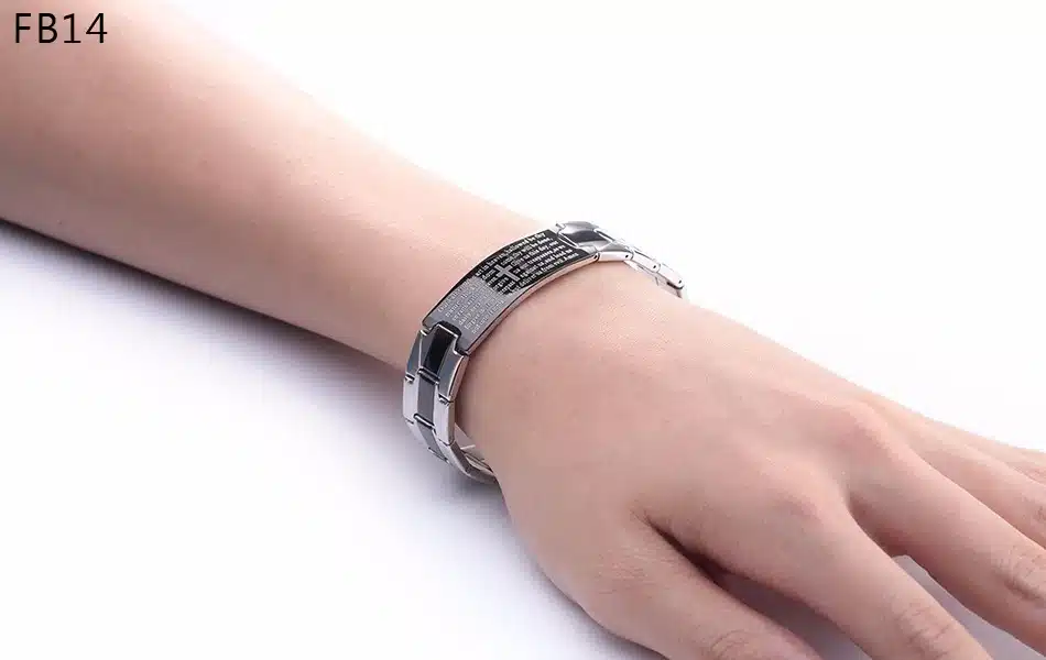 KISS MANDY 2017 Men's Bracelets Trendy Jesus Christian Cross Sign Bangles Fashion Jewelry FB14 17