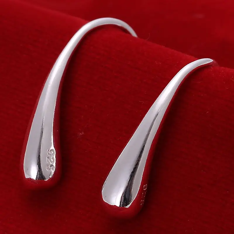 silver/gold colors Fashion silver Waterdrop/raindrop Drop silver Plated earrings high quality fashion classic jewelry SMTE004 18