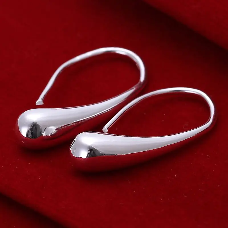silver/gold colors Fashion silver Waterdrop/raindrop Drop silver Plated earrings high quality fashion classic jewelry SMTE004 19