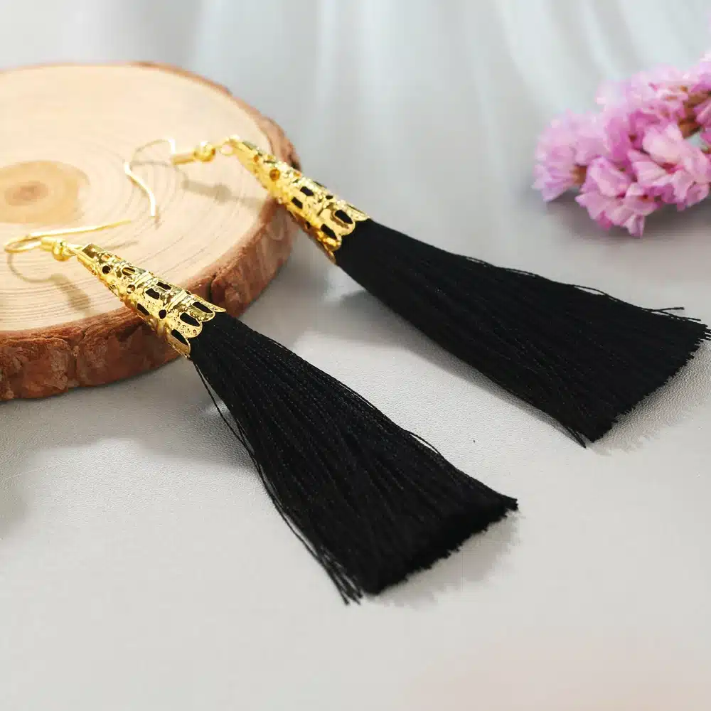Long Tassel Earrings for Women Drop Fiber Dangle Brincos Boucle d'oreille Brush Earrings Fashion Jewelry Pendientes Bijoux 28