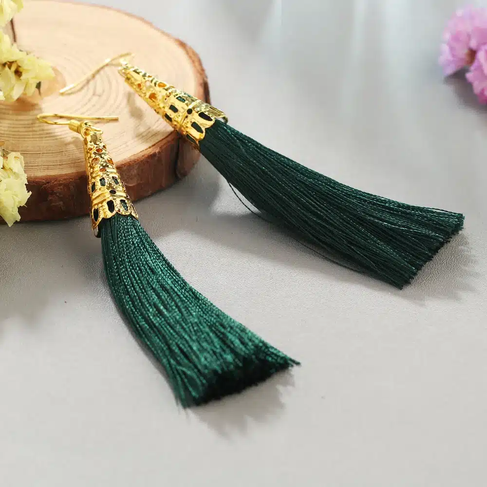 Long Tassel Earrings for Women Drop Fiber Dangle Brincos Boucle d'oreille Brush Earrings Fashion Jewelry Pendientes Bijoux 30