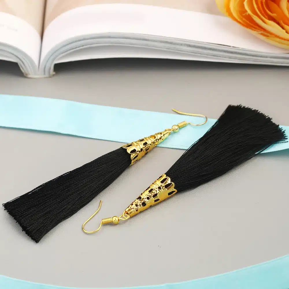 Long Tassel Earrings for Women Drop Fiber Dangle Brincos Boucle d'oreille Brush Earrings Fashion Jewelry Pendientes Bijoux 33