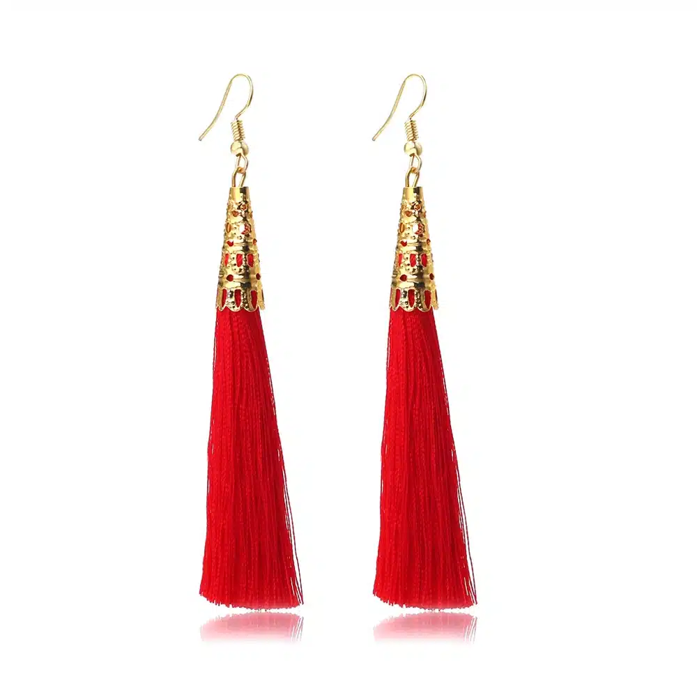 Long Tassel Earrings for Women Drop Fiber Dangle Brincos Boucle d'oreille Brush Earrings Fashion Jewelry Pendientes Bijoux 35
