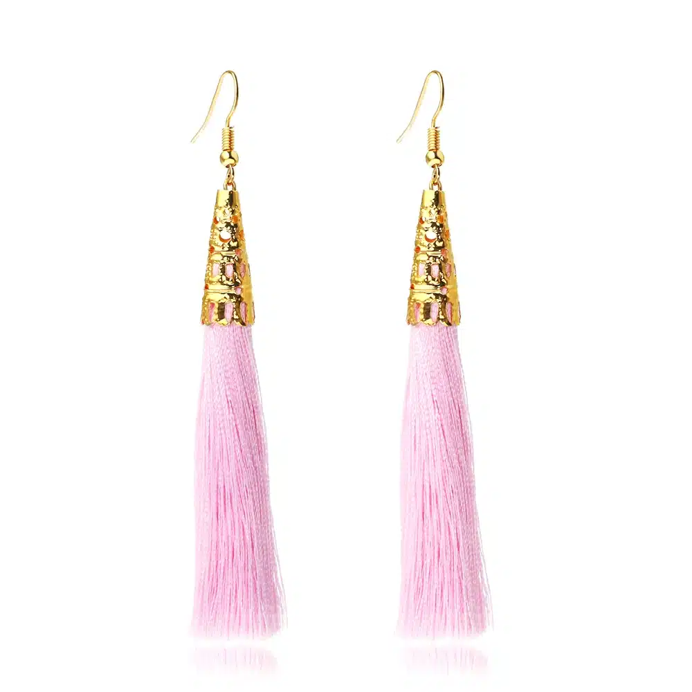 Long Tassel Earrings for Women Drop Fiber Dangle Brincos Boucle d'oreille Brush Earrings Fashion Jewelry Pendientes Bijoux 37