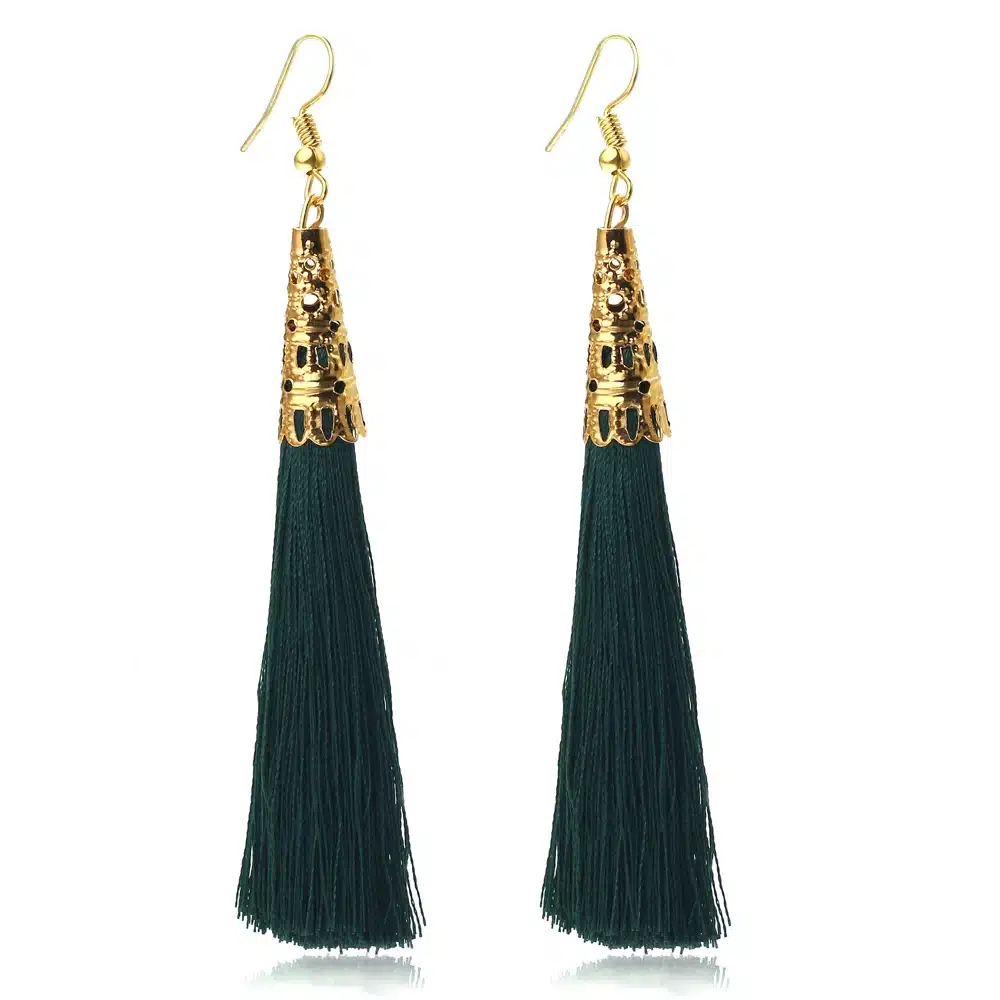 Long Tassel Earrings for Women Drop Fiber Dangle Brincos Boucle d'oreille Brush Earrings Fashion Jewelry Pendientes Bijoux 40