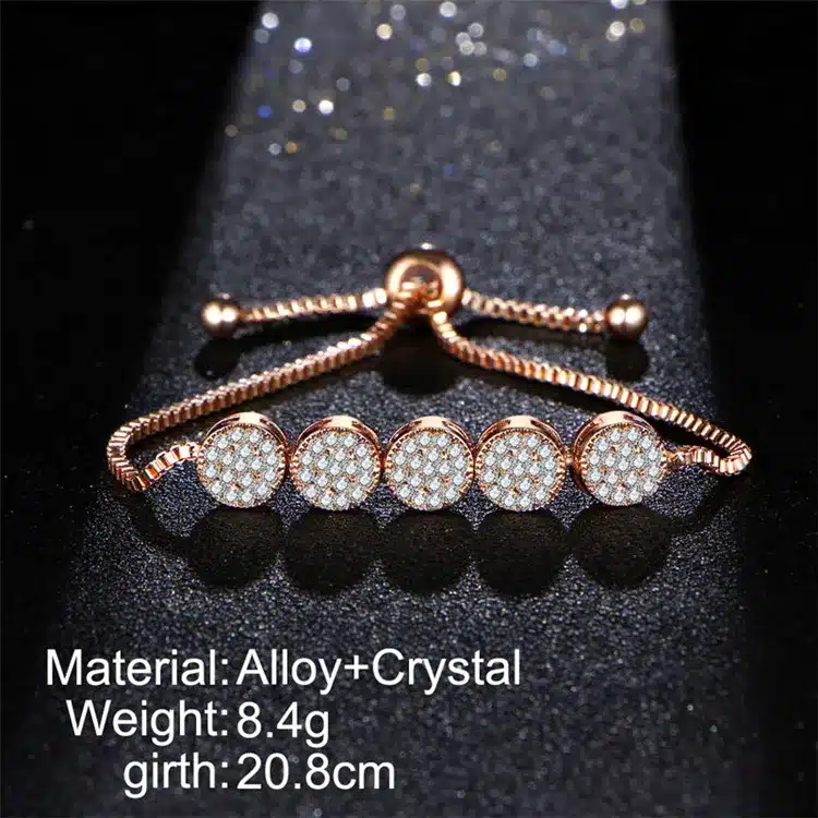 17KM 2017 Fashion Adjustable Bracelets For Women Pulseras Mujer Wedding Crystal Bracelet Charm Femme Party Jewelry Friend Gift 35