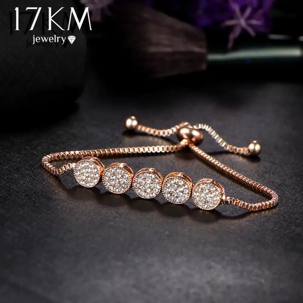 17KM 2017 Fashion Adjustable Bracelets For Women Pulseras Mujer Wedding Crystal Bracelet Charm Femme Party Jewelry Friend Gift 41