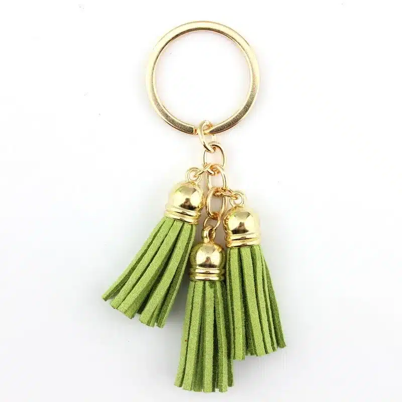 2016 New Fashion Women Casual Triple Leather Tassels Women Keychain Bag Pendant Alloy Car Key Chain Ring Holder Trendy Jewelry 33