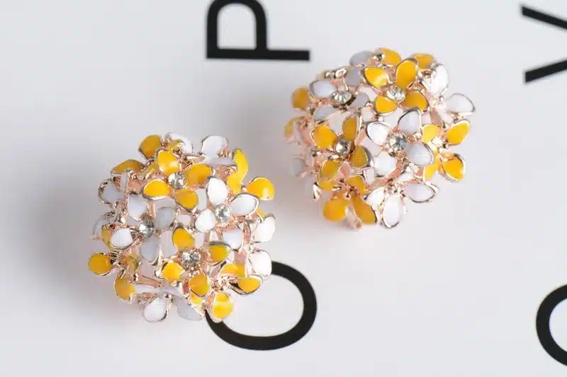 Stud Earrings for Women Female 2017 Boucle d'oreille Crystal Flower Clover Earring Gold Bijoux Jewelry Brincos Mujer 20