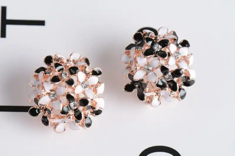Stud Earrings for Women Female 2017 Boucle d'oreille Crystal Flower Clover Earring Gold Bijoux Jewelry Brincos Mujer 21