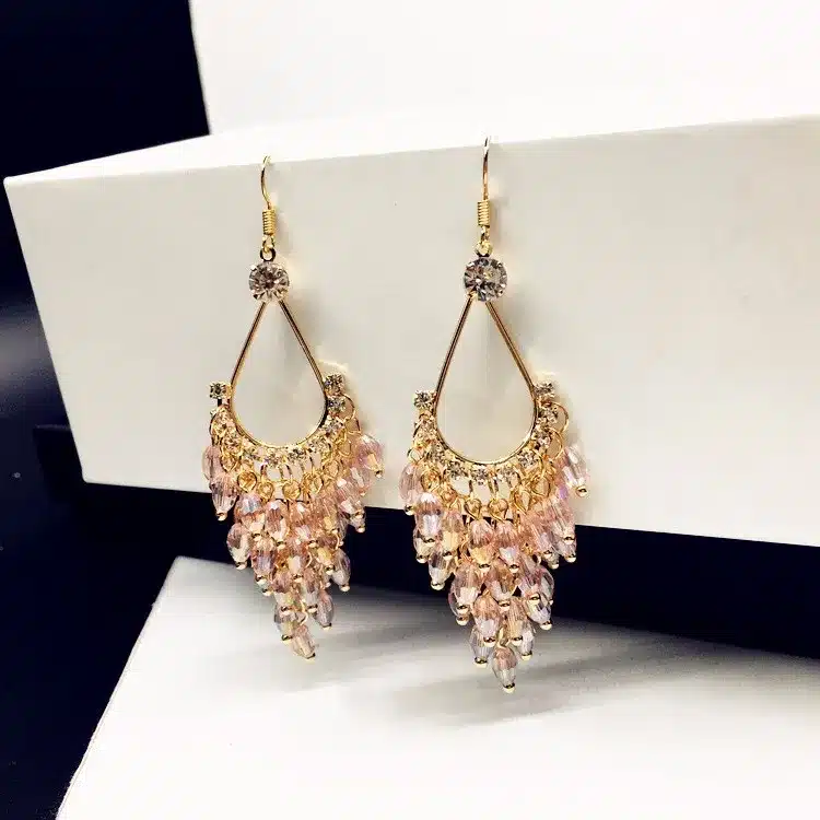 2017 new statement crystal beads long earrings for women bijoux elegant ethnic jewelry trendy all match 21