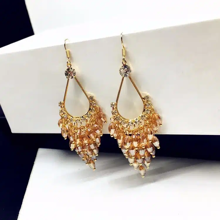 2017 new statement crystal beads long earrings for women bijoux elegant ethnic jewelry trendy all match 22