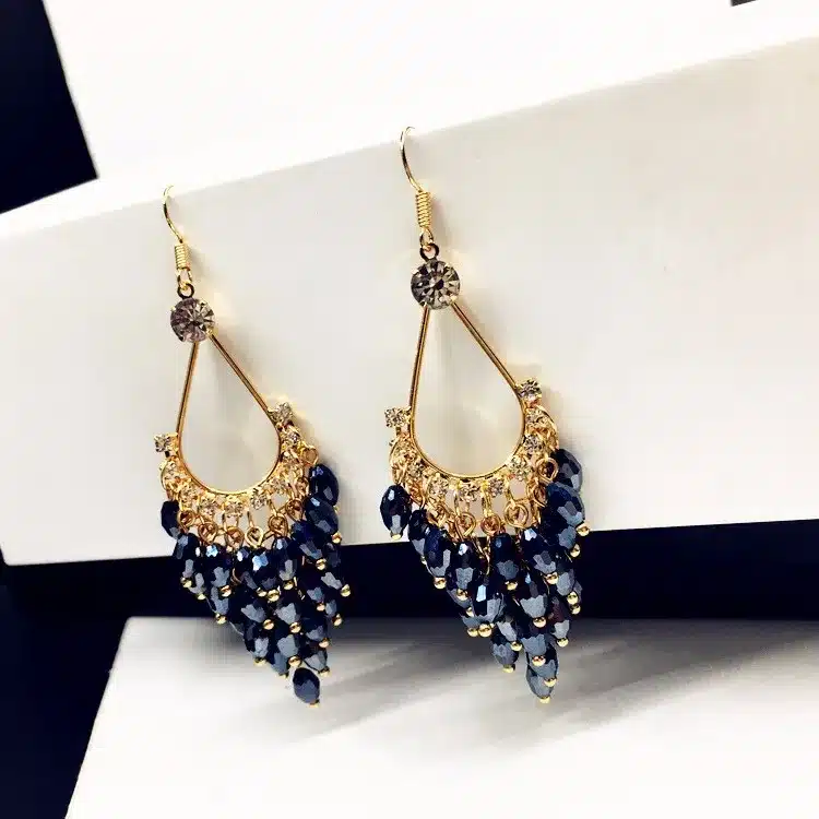 2017 new statement crystal beads long earrings for women bijoux elegant ethnic jewelry trendy all match 23