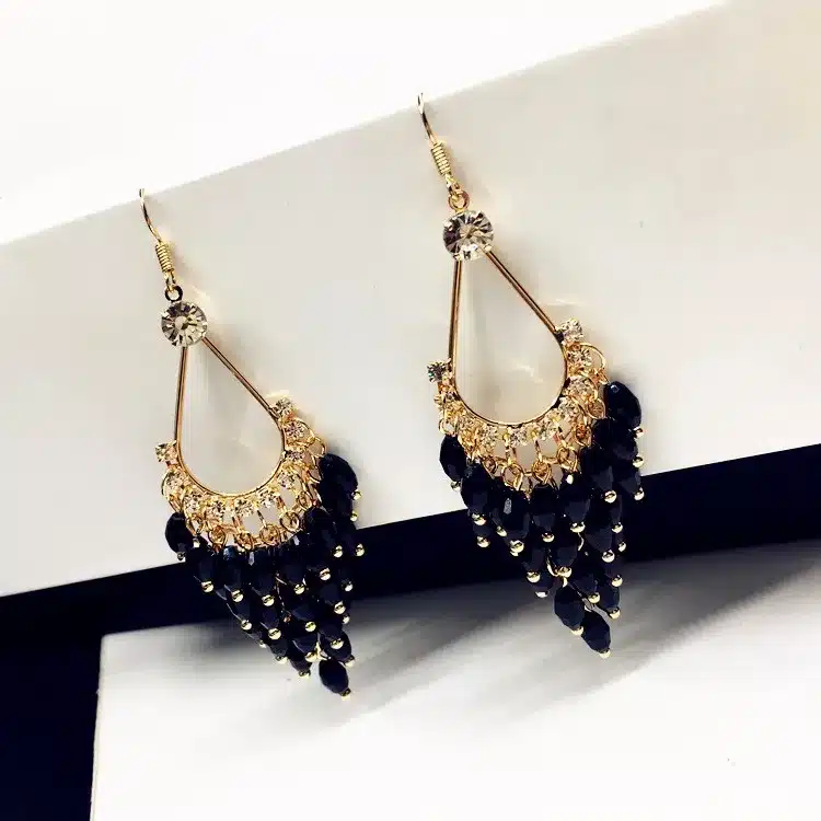 2017 new statement crystal beads long earrings for women bijoux elegant ethnic jewelry trendy all match 25