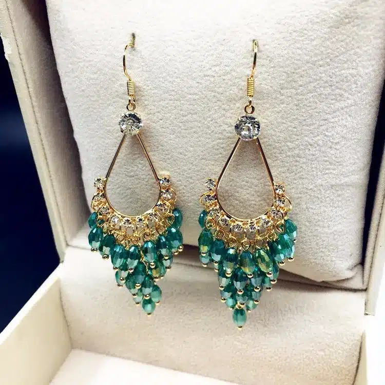 2017 new statement crystal beads long earrings for women bijoux elegant ethnic jewelry trendy all match 26