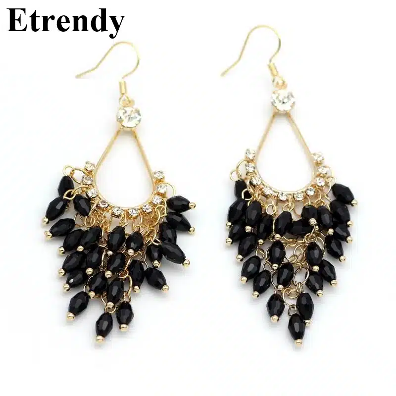 2017 new statement crystal beads long earrings for women bijoux elegant ethnic jewelry trendy all match 29
