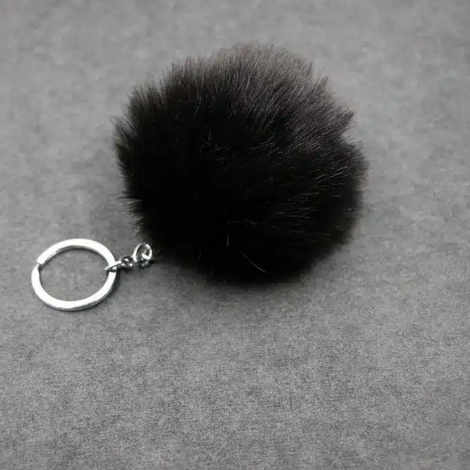 Fluffy Pompon Fur Ball Key Chain For Women Faux Rabbit Fur Pompom Keychain Trinket Charm Bag Key Ring Holder Jewelry Gift 19