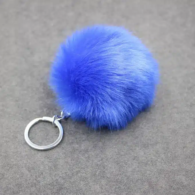 Fluffy Pompon Fur Ball Key Chain For Women Faux Rabbit Fur Pompom Keychain Trinket Charm Bag Key Ring Holder Jewelry Gift 20