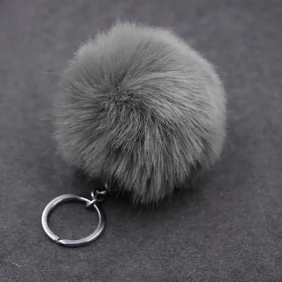 Fluffy Pompon Fur Ball Key Chain For Women Faux Rabbit Fur Pompom Keychain Trinket Charm Bag Key Ring Holder Jewelry Gift 22
