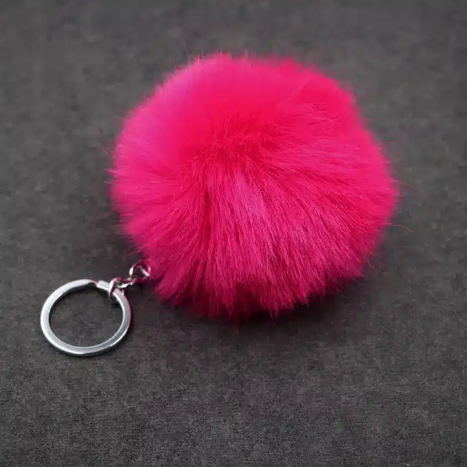 Fluffy Pompon Fur Ball Key Chain For Women Faux Rabbit Fur Pompom Keychain Trinket Charm Bag Key Ring Holder Jewelry Gift 23