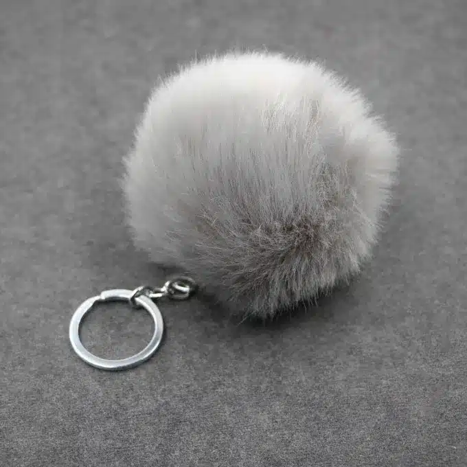Fluffy Pompon Fur Ball Key Chain For Women Faux Rabbit Fur Pompom Keychain Trinket Charm Bag Key Ring Holder Jewelry Gift 24