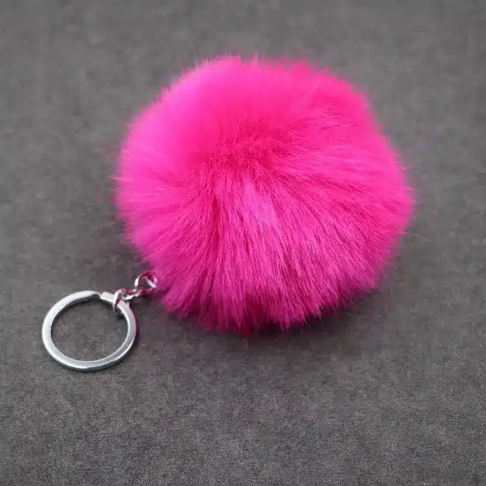Fluffy Pompon Fur Ball Key Chain For Women Faux Rabbit Fur Pompom Keychain Trinket Charm Bag Key Ring Holder Jewelry Gift 26