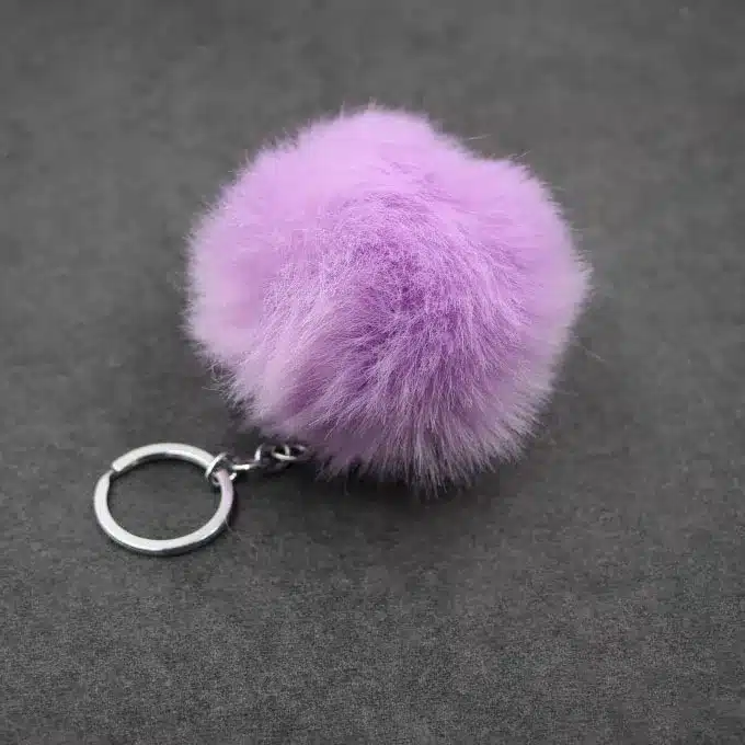 Fluffy Pompon Fur Ball Key Chain For Women Faux Rabbit Fur Pompom Keychain Trinket Charm Bag Key Ring Holder Jewelry Gift 29