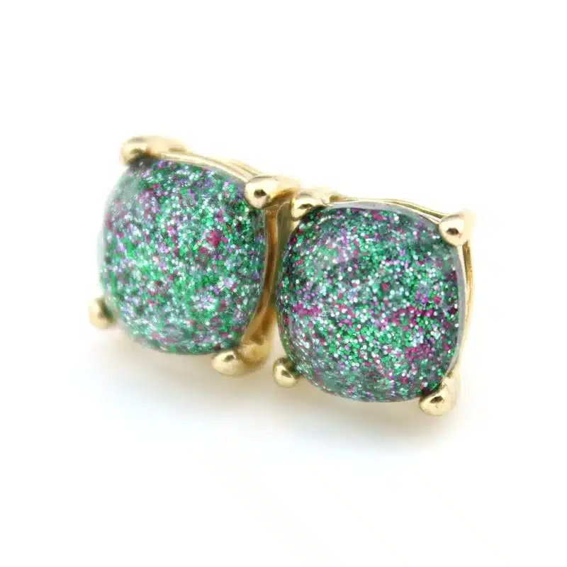 Wholeasle Kate Small Square Opal Glitter Stud Earrings Gold Women Fashion Jewelry 2016 Earrings 14 Option 10*10 MM 26