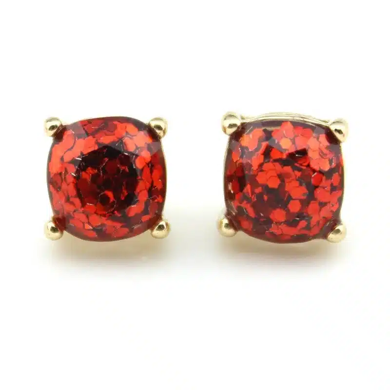 Wholeasle Kate Small Square Opal Glitter Stud Earrings Gold Women Fashion Jewelry 2016 Earrings 14 Option 10*10 MM 29