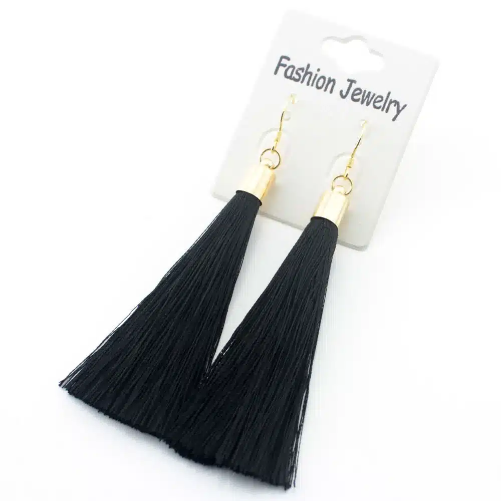 Gold Silver Earrings Silk Tassel Earrings Long Drop Earrings for Women Wedding Party Fashion Jewelry Earring for Girl 11