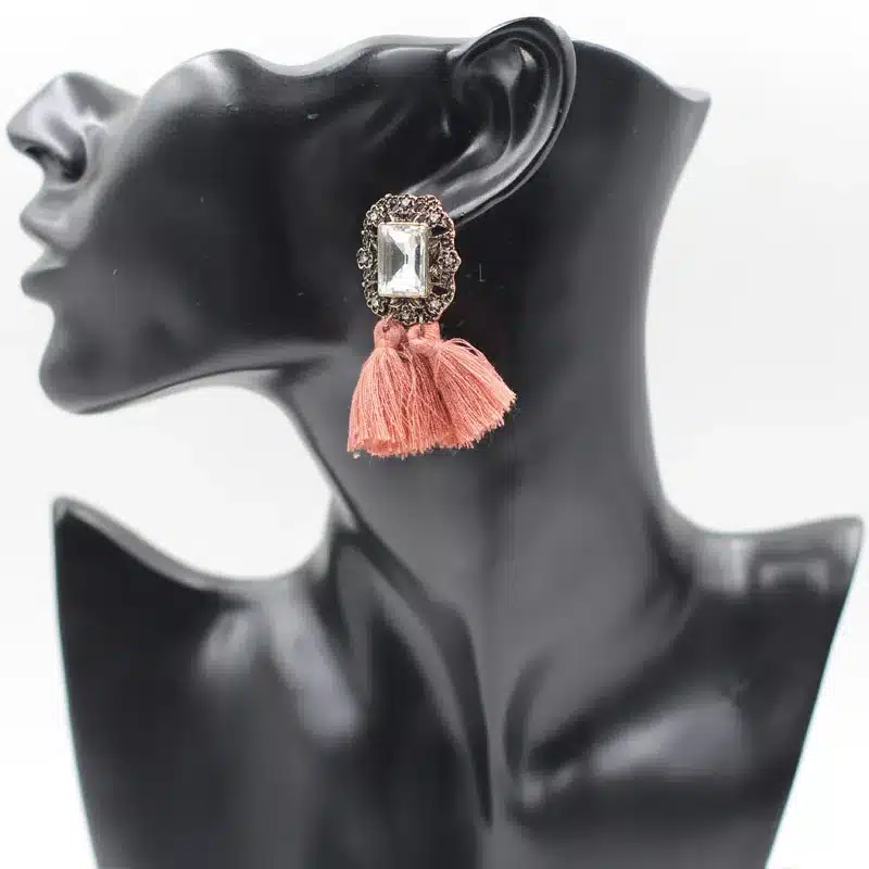 New 2017 fashion jewelry hot sale women crysta vintage tassel statement bib stud Earrings for women jewelry Factory Price 10