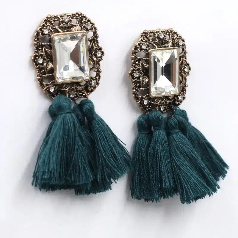 New 2017 fashion jewelry hot sale women crysta vintage tassel statement bib stud Earrings for women jewelry Factory Price 28